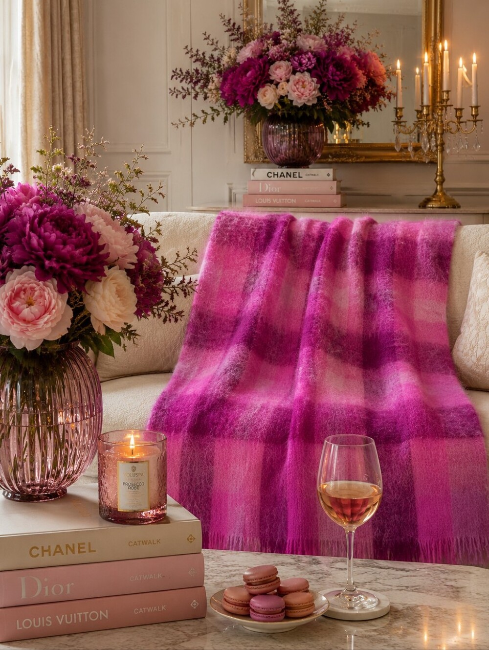 Plaid Montrose Mohair Throw Blanket by Glenmill Australia 🦘